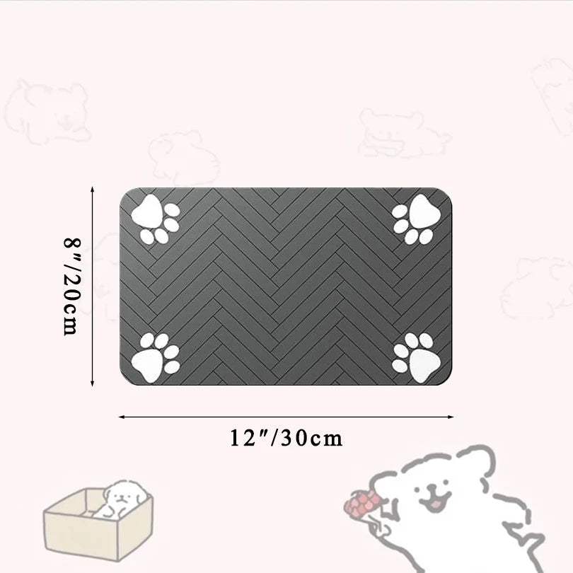 Absorbent Pet Feeding Mat S/M/L – Waterproof Placemat for Dogs & Cats, Quick-Dry Food & Water Bowl Mat with Non-Slip Rubber Backing