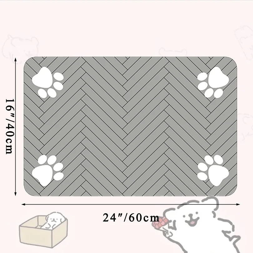 Absorbent Pet Feeding Mat S/M/L – Waterproof Placemat for Dogs & Cats, Quick-Dry Food & Water Bowl Mat with Non-Slip Rubber Backing