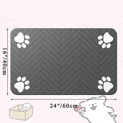 Absorbent Pet Feeding Mat S/M/L – Waterproof Placemat for Dogs & Cats, Quick-Dry Food & Water Bowl Mat with Non-Slip Rubber Backing
