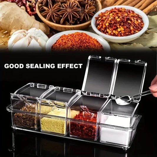 Spice Jar Four Compartment