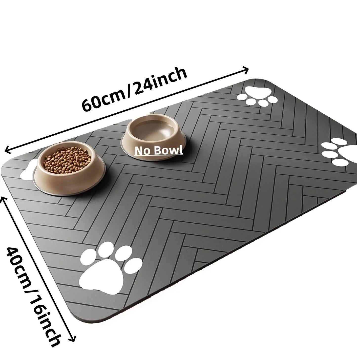 Absorbent Pet Feeding Mat S/M/L – Waterproof Placemat for Dogs & Cats, Quick-Dry Food & Water Bowl Mat with Non-Slip Rubber Backing
