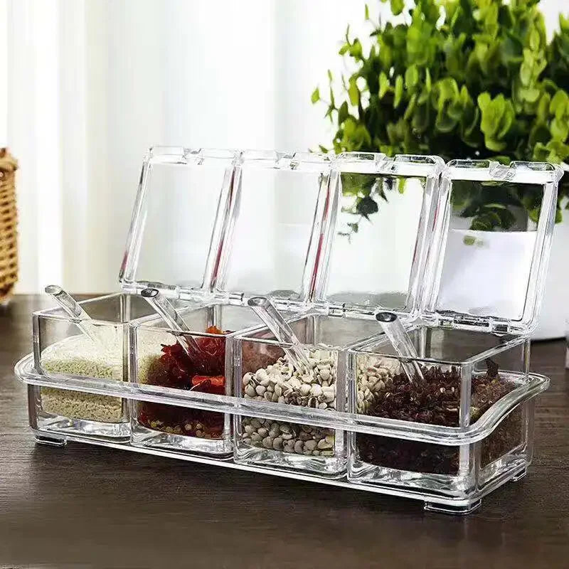 Spice Jar Four Compartment