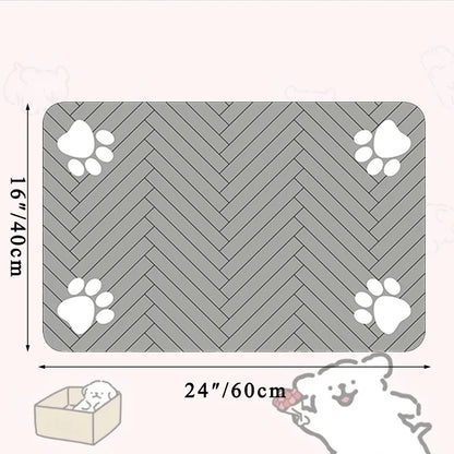 Absorbent Pet Feeding Mat S/M/L – Waterproof Placemat for Dogs & Cats, Quick-Dry Food & Water Bowl Mat with Non-Slip Rubber Backing